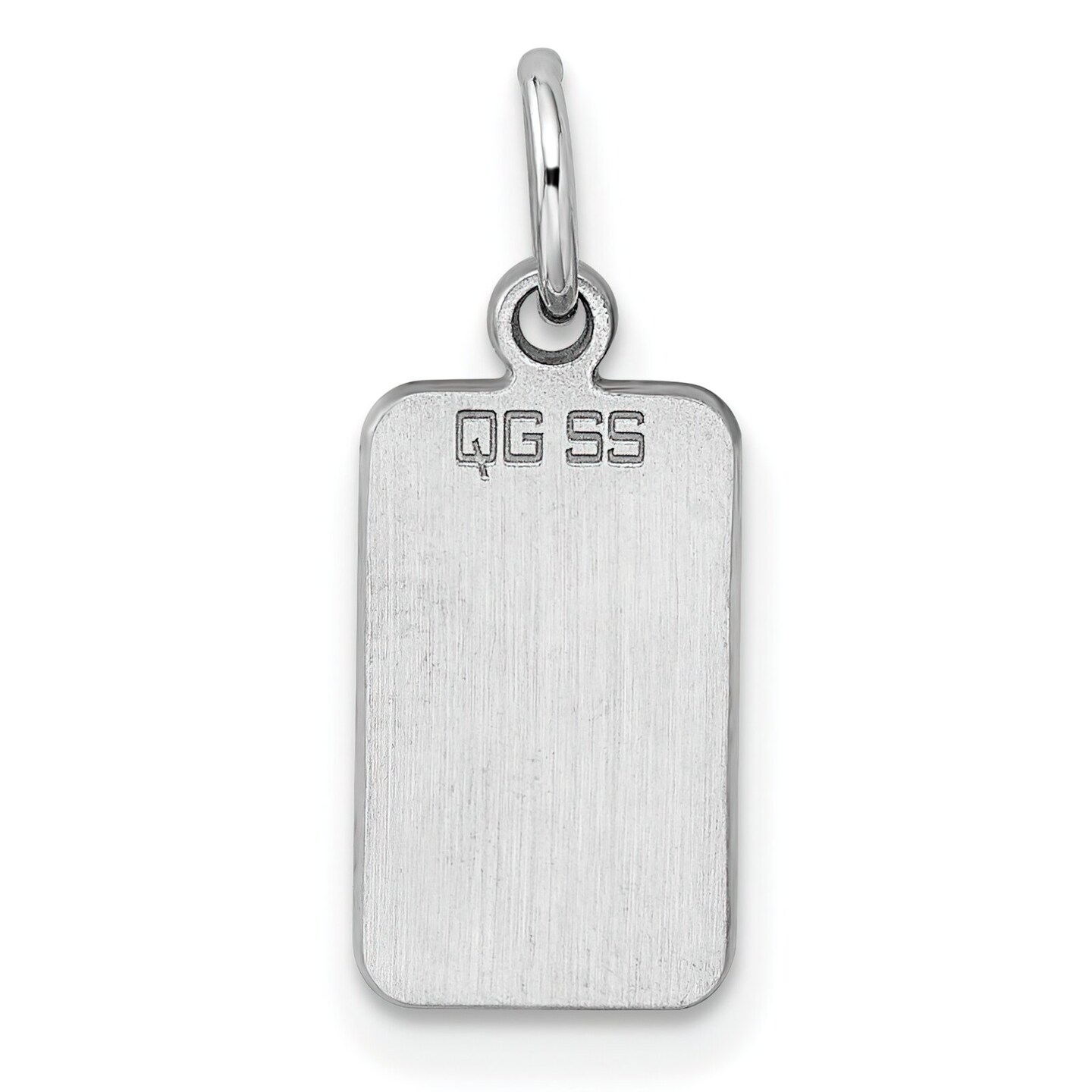 Sterling Silver Disc Rectangle Charm 0.035" 7.7mm Jewerly 17mm x 8mm