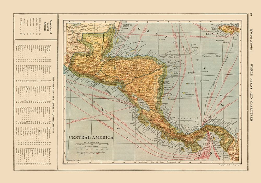 Guatemala Honduras Nicaragua Costa Rica Panama Poster Print by Reynold Reynold # ITCA0089