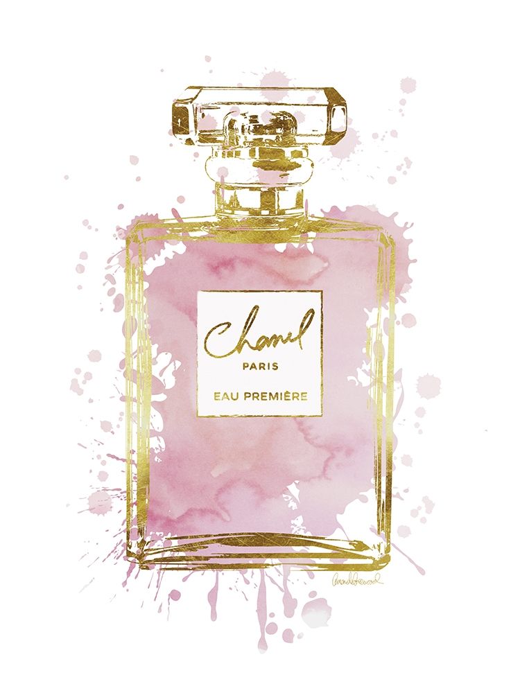 Perfume Bottle Dusty Rose Poster Print by Amanda Greenwood # AGD115328