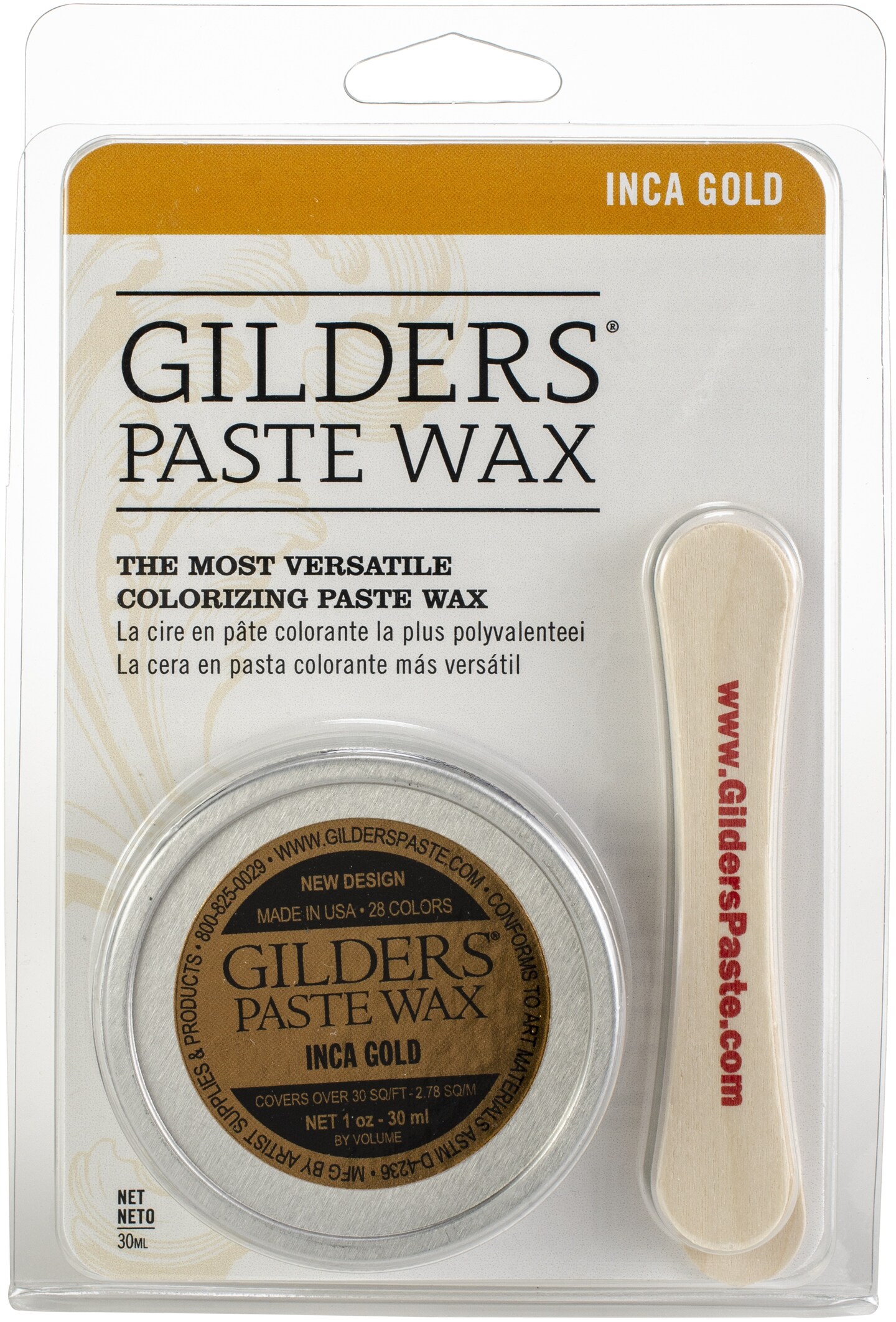 Gilders(R) Paste Wax Finishes 30Ml - Baroque Art-Inca Gold