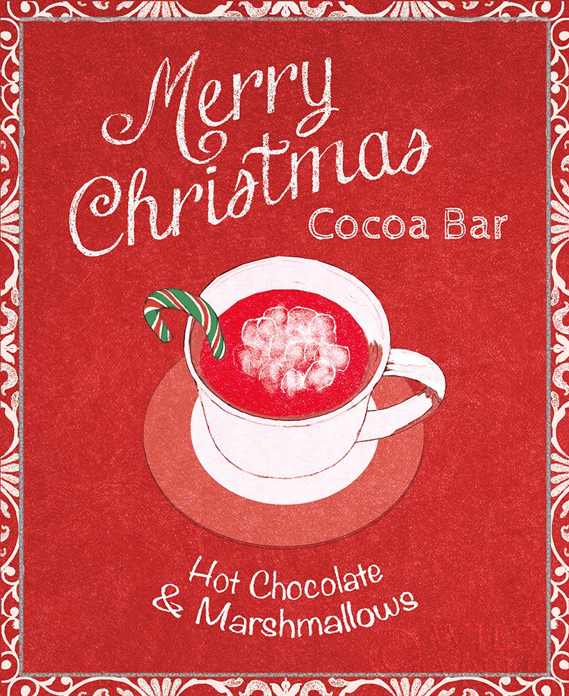 Chalkboard Christmas Signs Iv On Red Poster Print by Beth Grove - Item # VARPDX37410