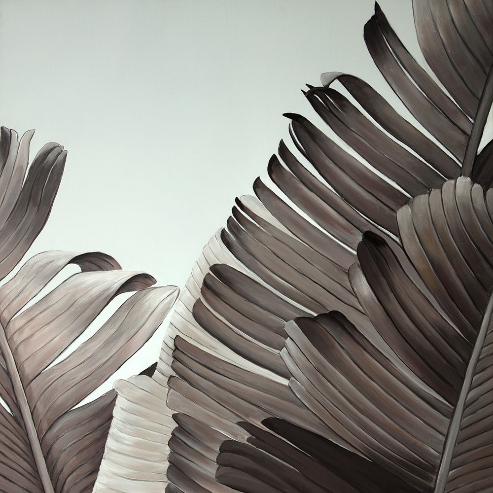 GRAYSCALE TROPICAL LEAVES Poster Print by Atelier B Art Studio - Item # VARPDXBEGFLO292