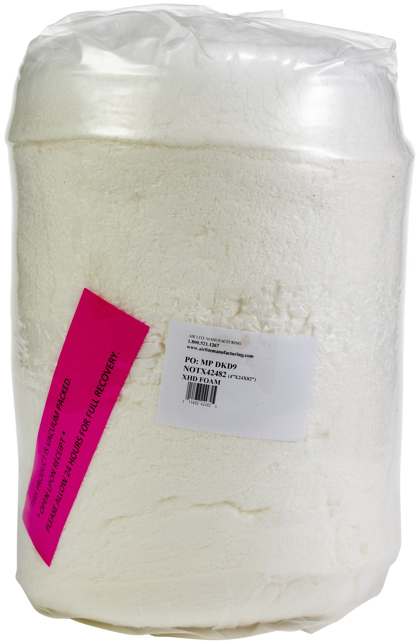Air Lite Extra High Density Urethane Foam-4&#x22;X24&#x22;X82&#x22;