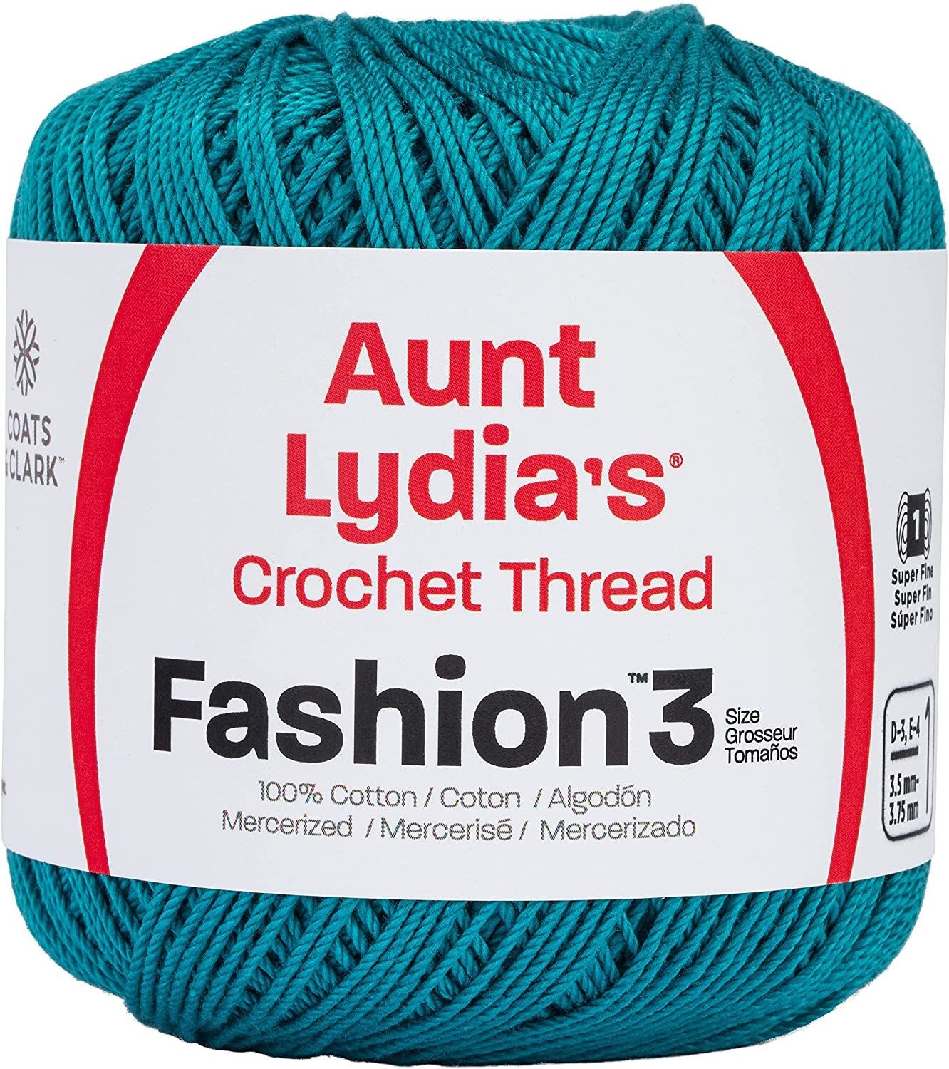 Aunt Lydia's Fashion Crochet Thread Size 3Warm Teal Michaels