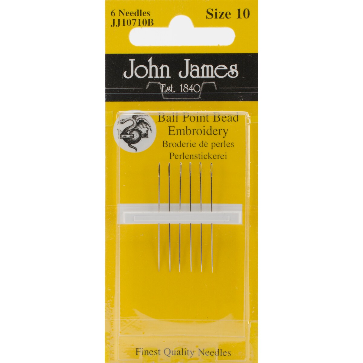 John James Bead Embroidery Hand NeedlesSize 10 6/Pkg Michaels