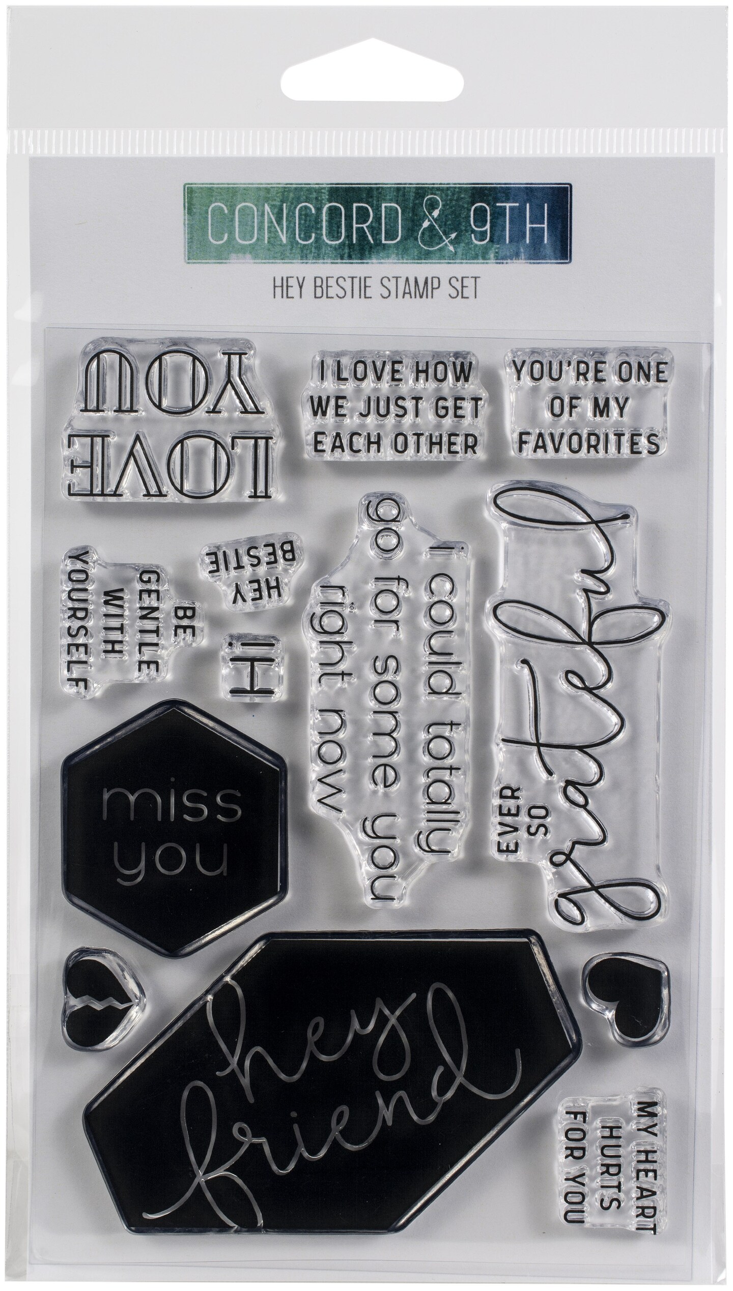 Concord &#x26; 9Th Clear Stamps 4&#x22;X6&#x22;-Hey Bestie