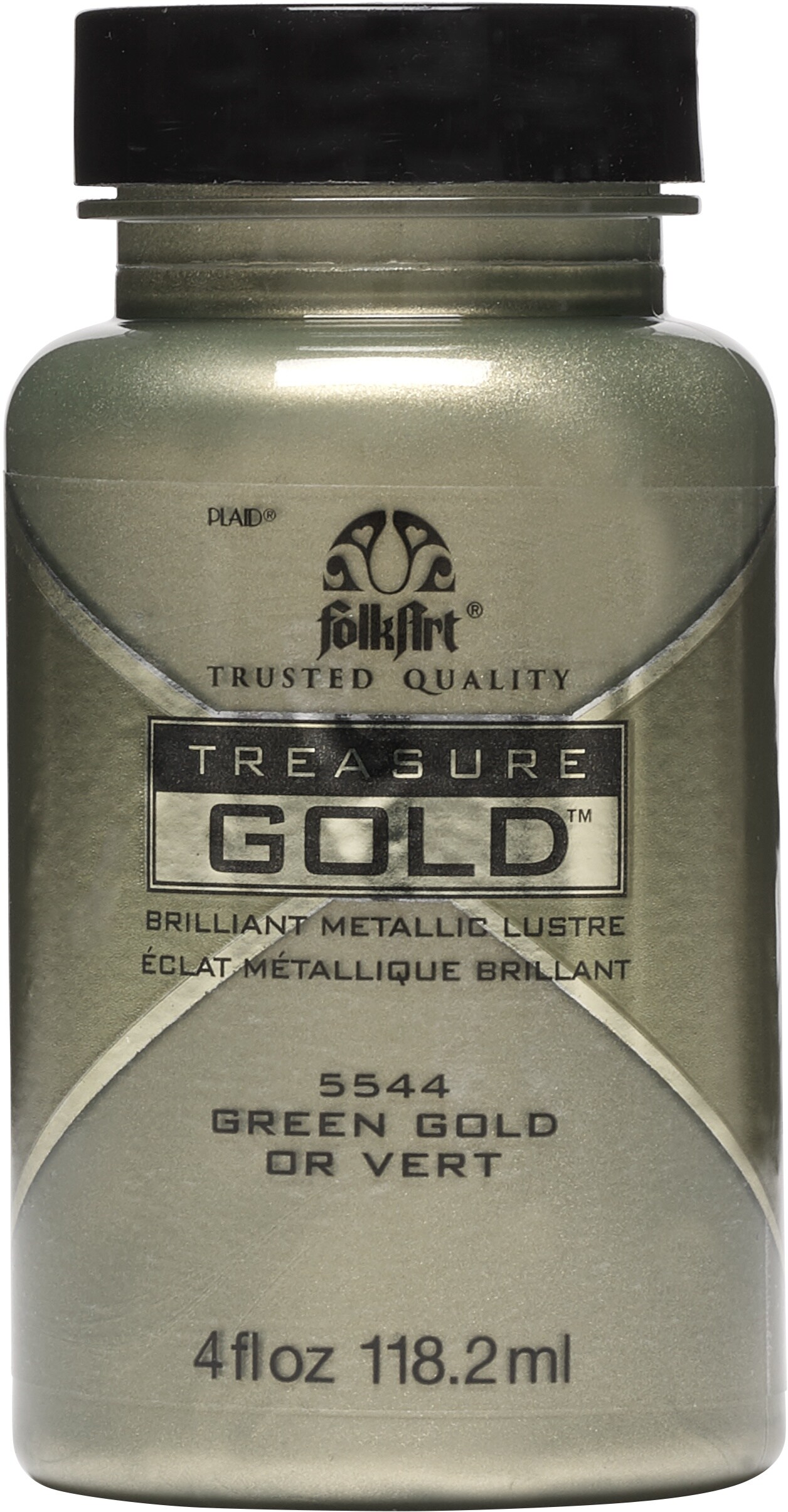 FolkArt Treasure Gold Paint 4oz-Green Gold