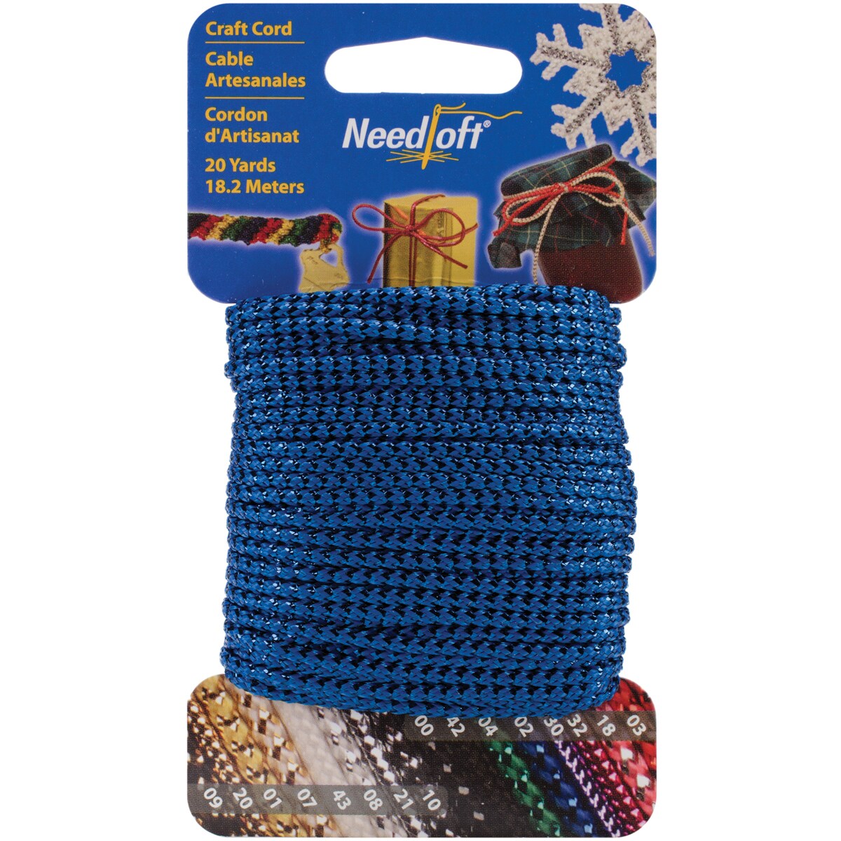 Needloft Novelty Craft Cord 20yd-Metallic Blue