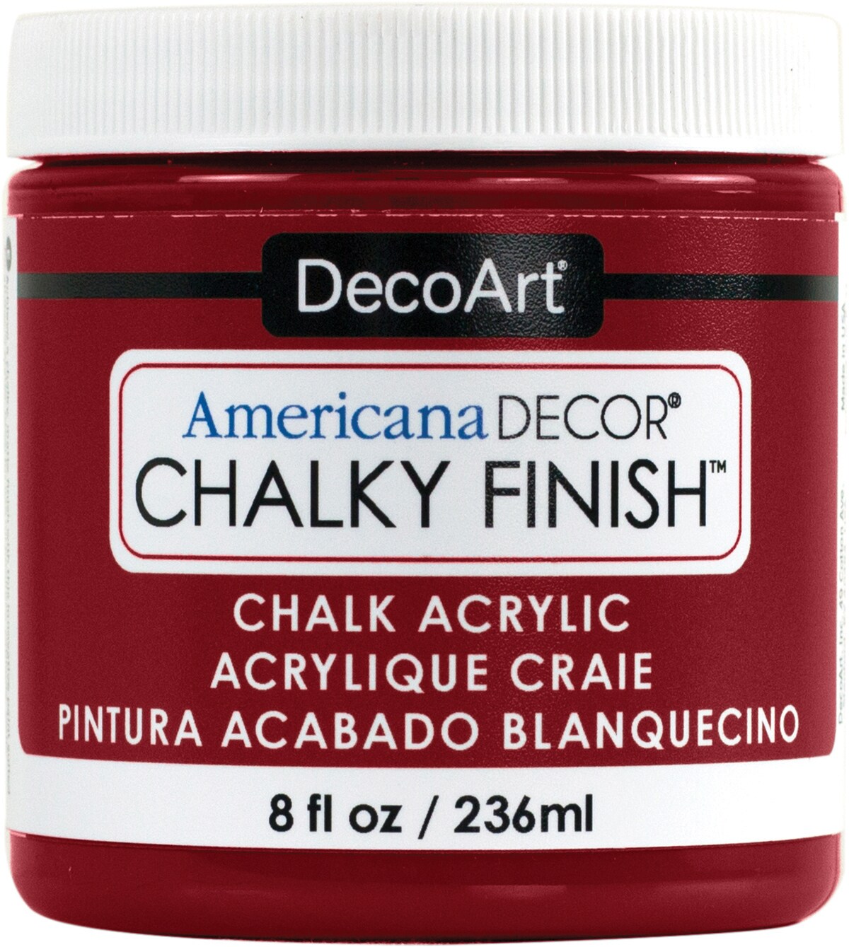 DecoArt Americana Chalky Finish Paint 8oz-Rouge