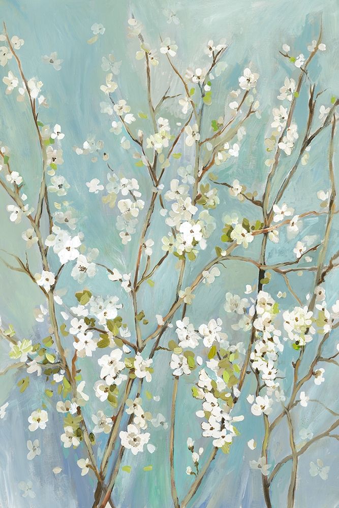 Teal Almond Blossoms Poster Print by Asia Jensen - Item # VARPDXJN241A