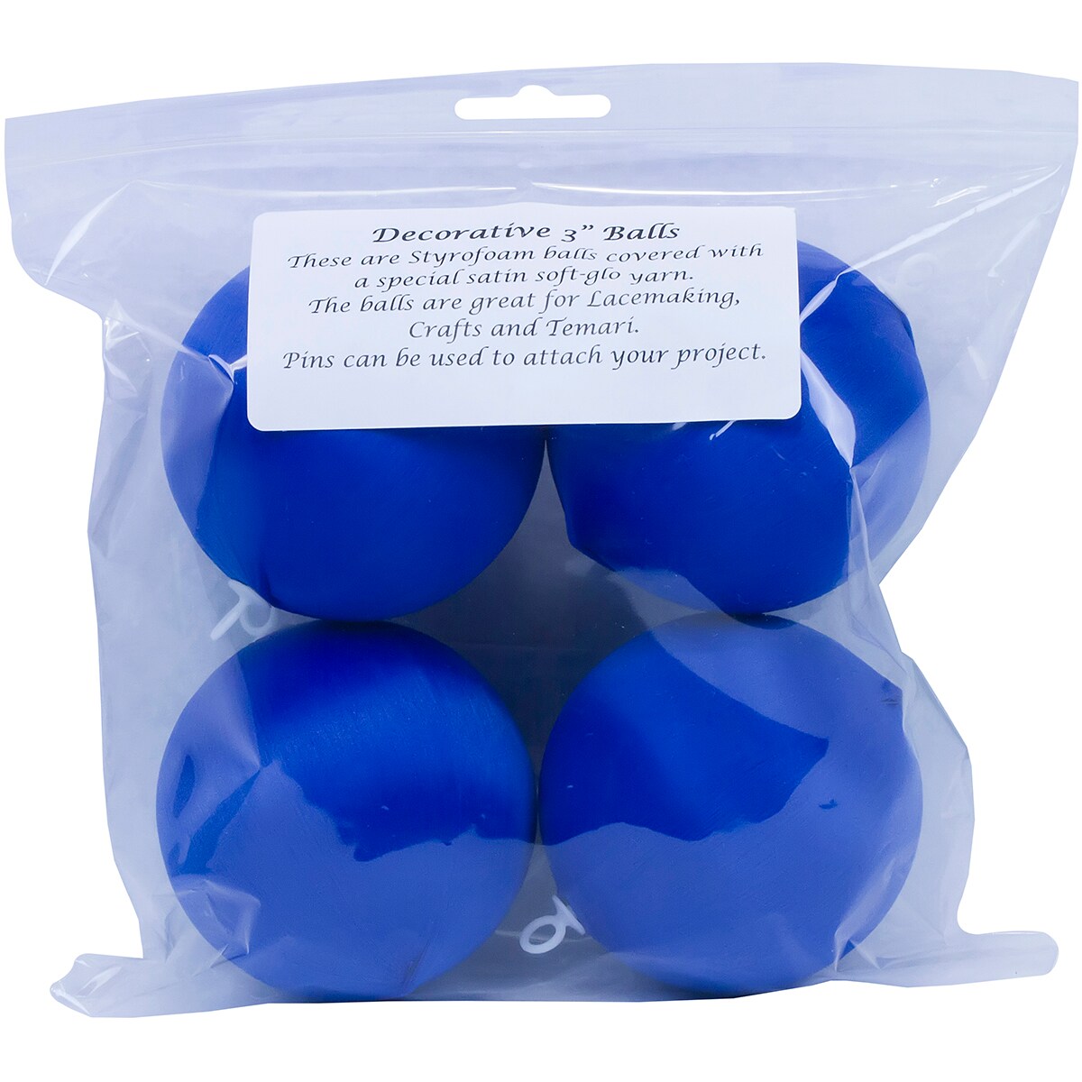 Handy Hands Decor Satin Covered Styrofoam Balls 3" 4/Pkg