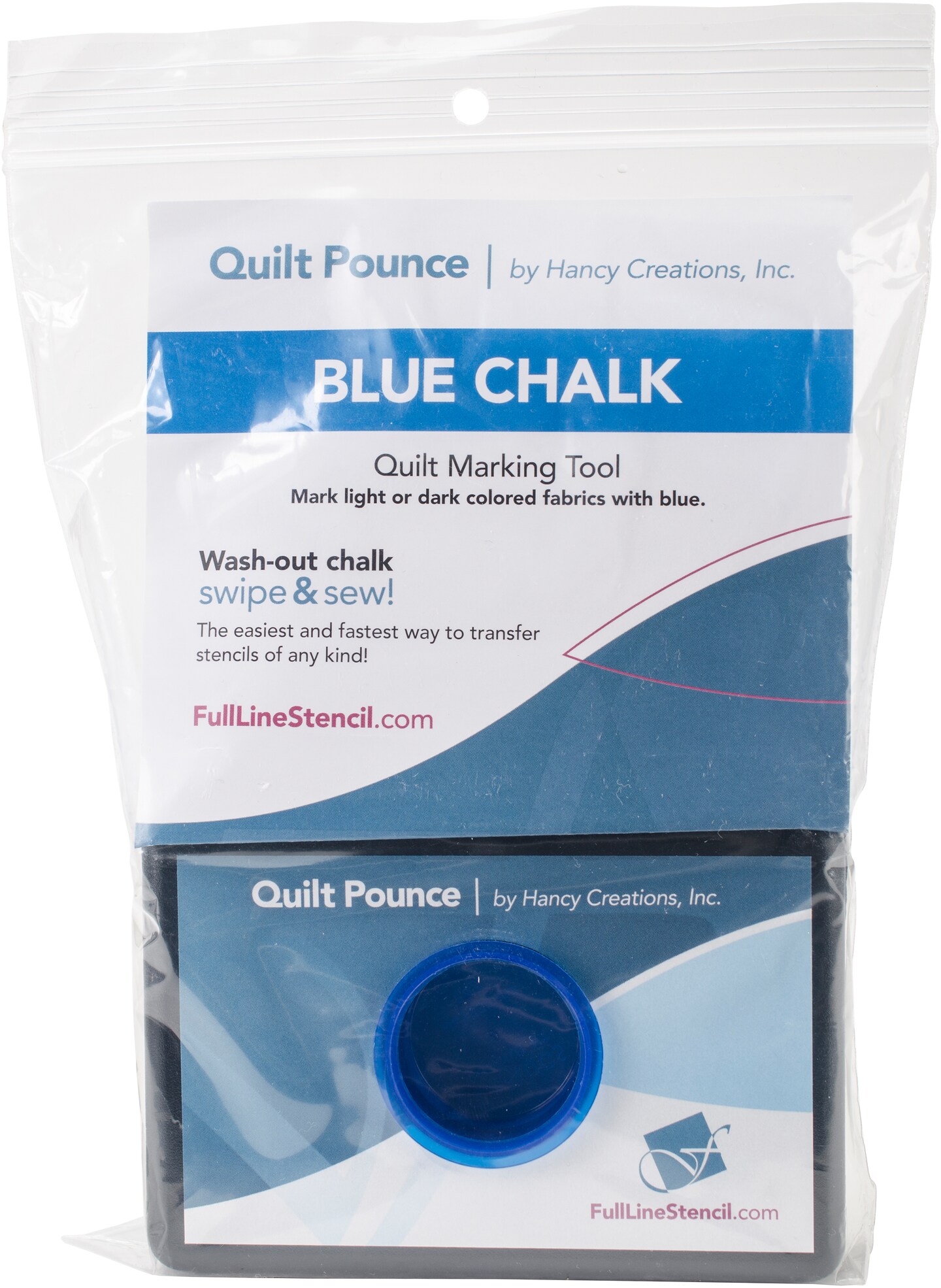 Hancy Quilt Pounce Pad W/Chalk Powder-4oz Blue