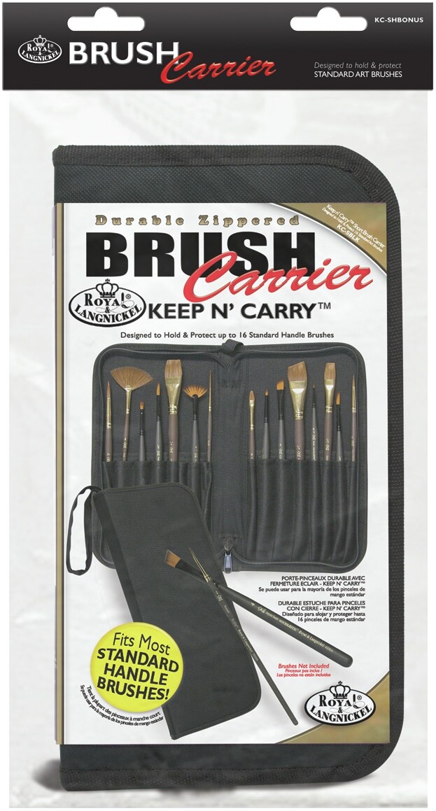 Royal &#x26; Langnickel(R) Keep N&#x27; Carry Zippered Brush Carrier-Standard Brush, 12.5&#x22;X11.25&#x22;