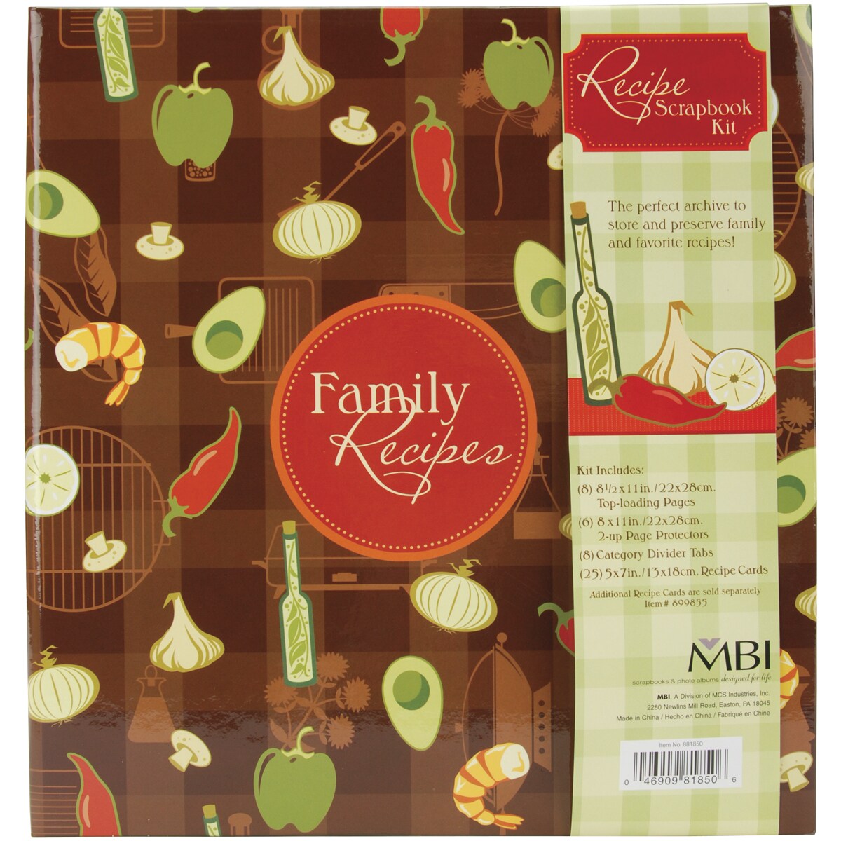 MBI Family Recipes 3-Ring Album Kit-5&#x22;X7&#x22; Recipe Cards
