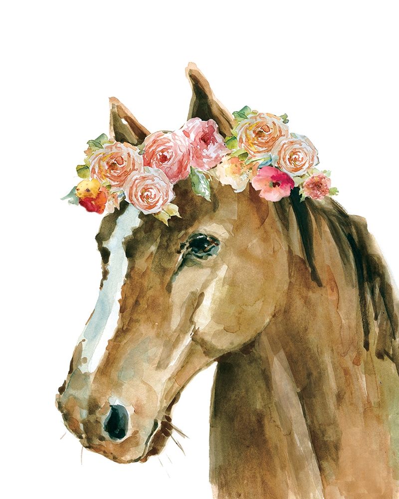 Flower Crown Horse Poster Print by Carol Robinson - Item # VARPDX40278