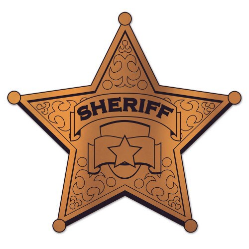 Foil Sheriff Badge Silhouette