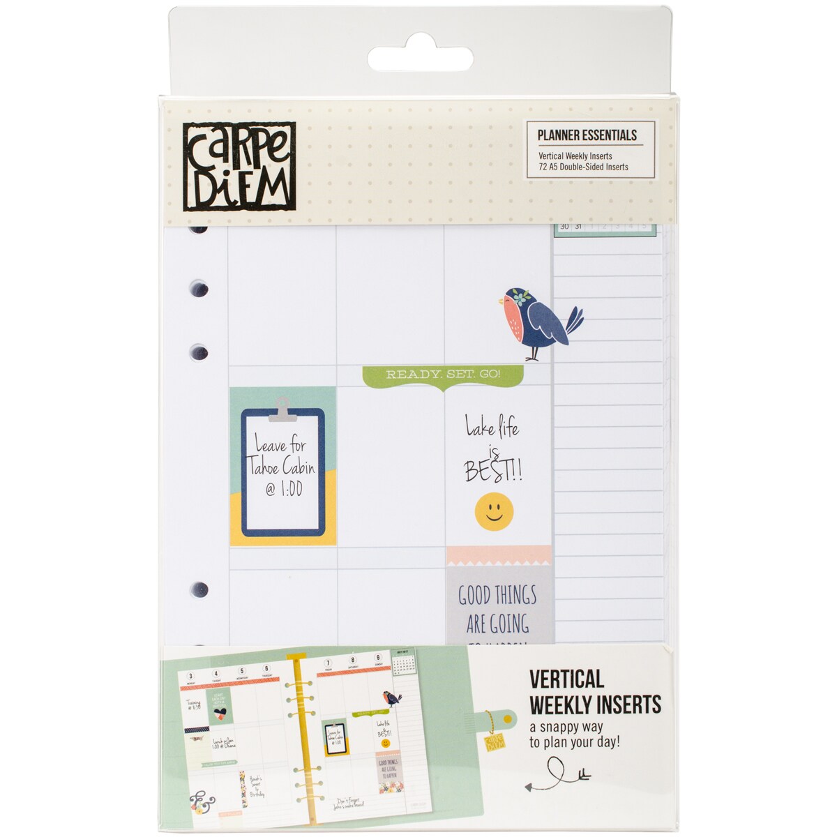 Planner Essentials Double-Sided A5 Inserts 72/Pkg-Weekly Vertical