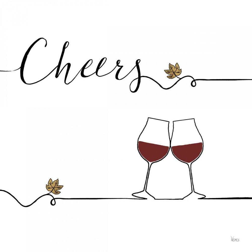 Underlined Wine V Poster Print by Veronique Charron - Item # VARPDX33707