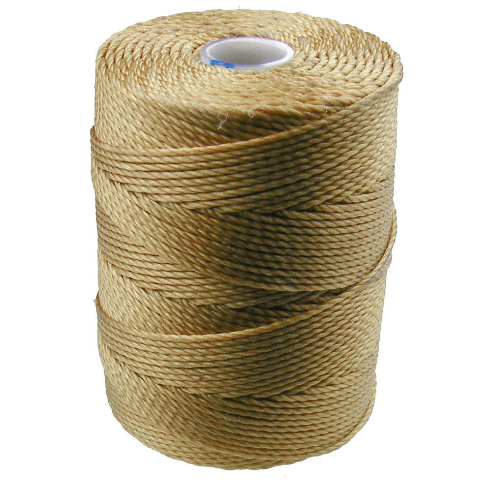 C-LON Bead Cord, Tan - 0.5mm, 92 Yard Spool