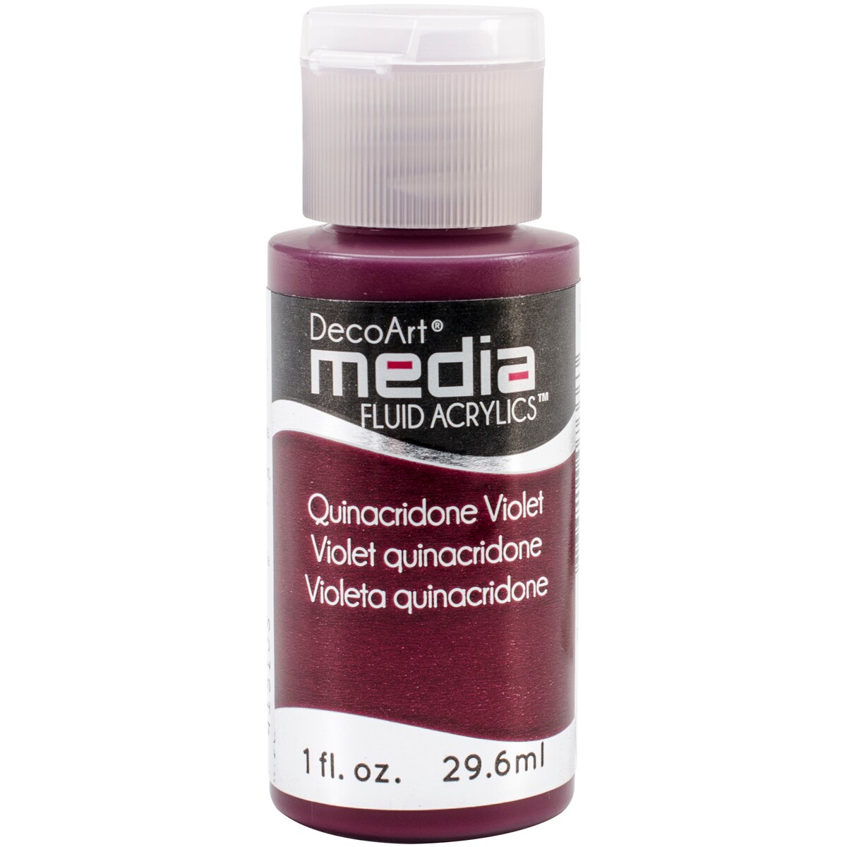 Decoart Media Fluid Acrylics Paint 1OzQuinacridone Violet (Series 4
