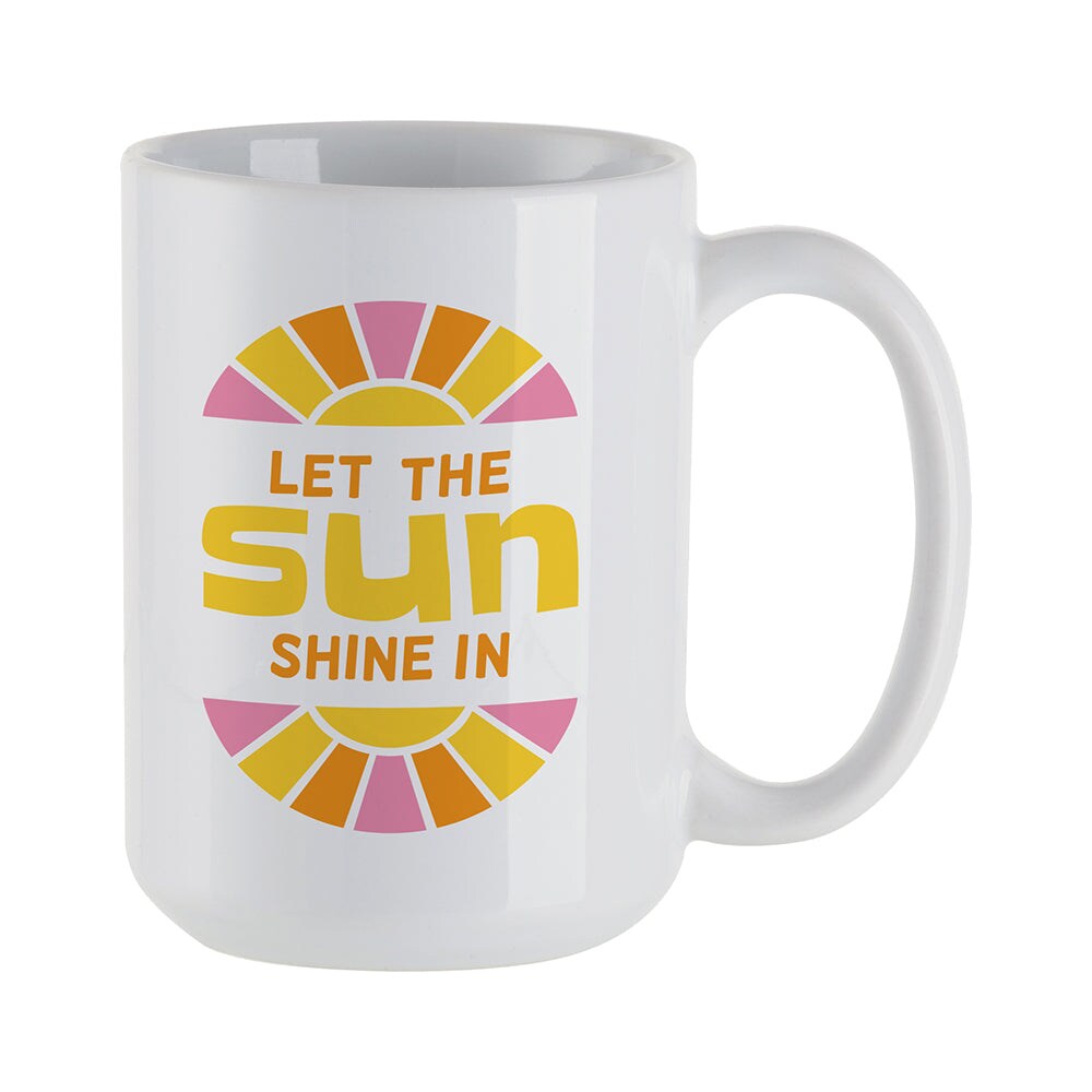 15oz White Ceramic Sublimation Mugs - 6 Pack