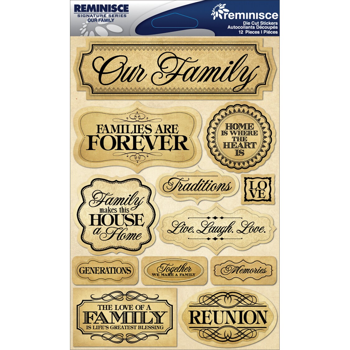 Reminisce Signature Series Dimensional Stickers 4.5