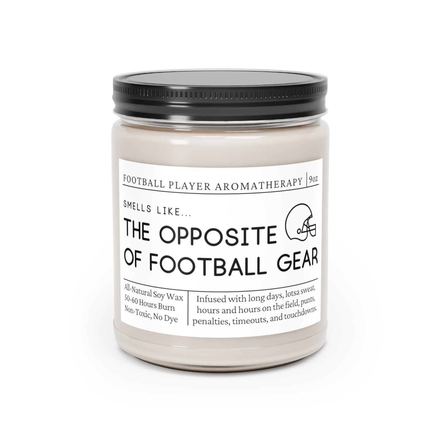 Football Player Candle - Smells Like the Opposite of Football Gear