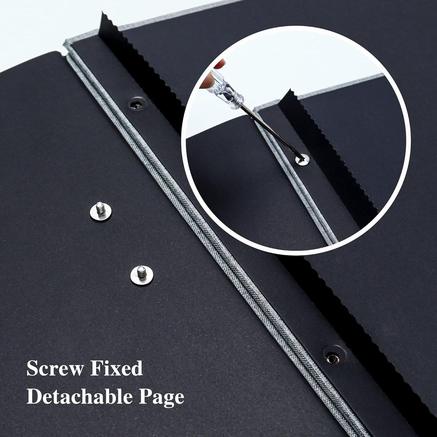 Large Photo Album Self Adhesive for 4x6 8x10 Pictures Linen Scrapbook Album DIY 40 Blank Pages with A Metallic Pen