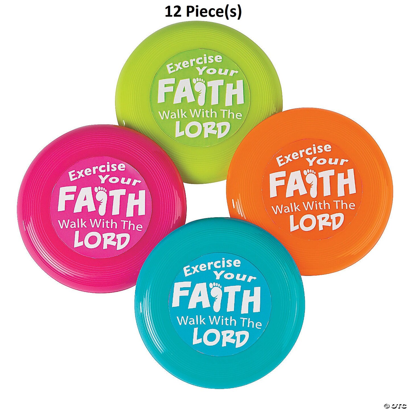 Mini Exercise Your Faith Flying Discs - 12 Pc.