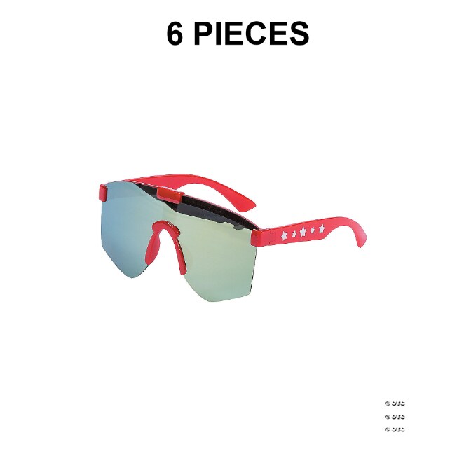 Kids Patriotic Retro Shield Sunglasses - 6 Pc.