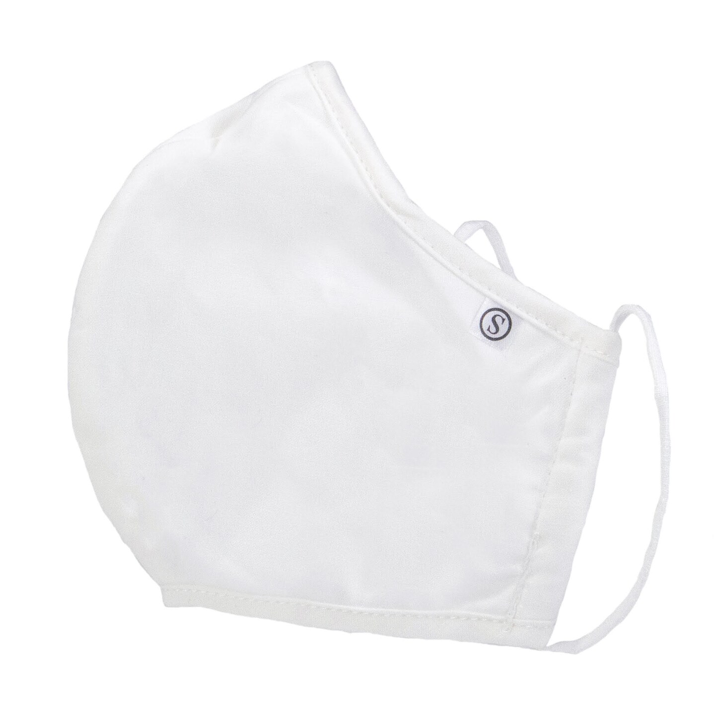 Northlight Pack of 5 White 3 Ply Reusable Fabric Face Masks with Seam