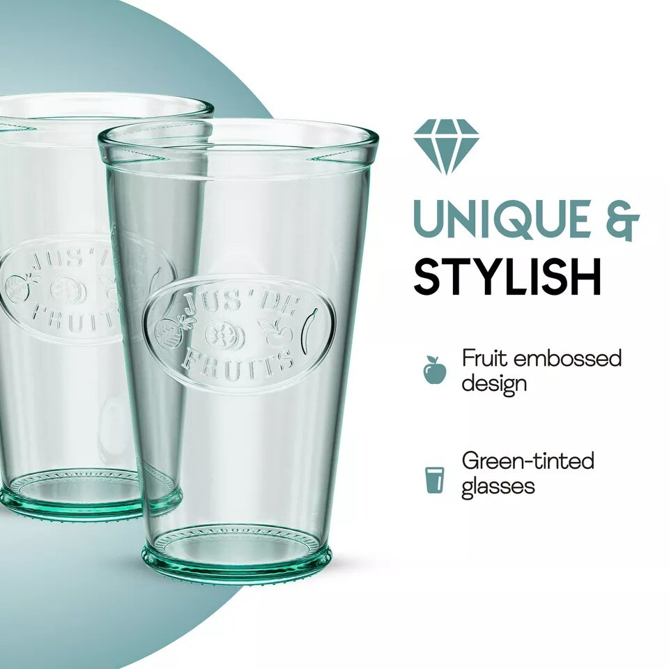 Set of (4) Jus de Fruits Drinking Glass, 11 Oz by Amici Home