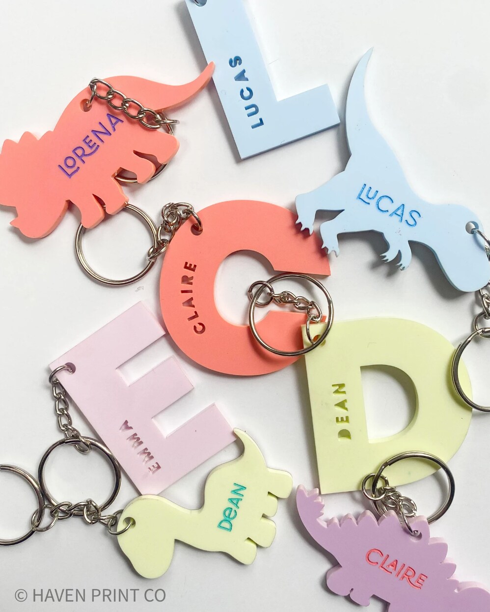 Custom Letter Name Keychain