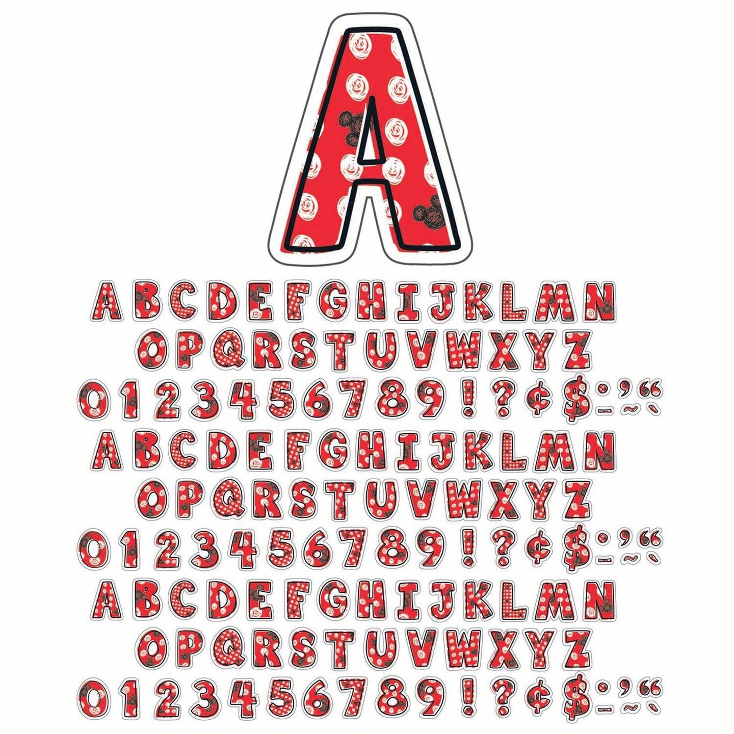 Mickey&#xAE; Color Pop! Deco 4&#x22; Letters, 177 Per Pack, 3 Packs