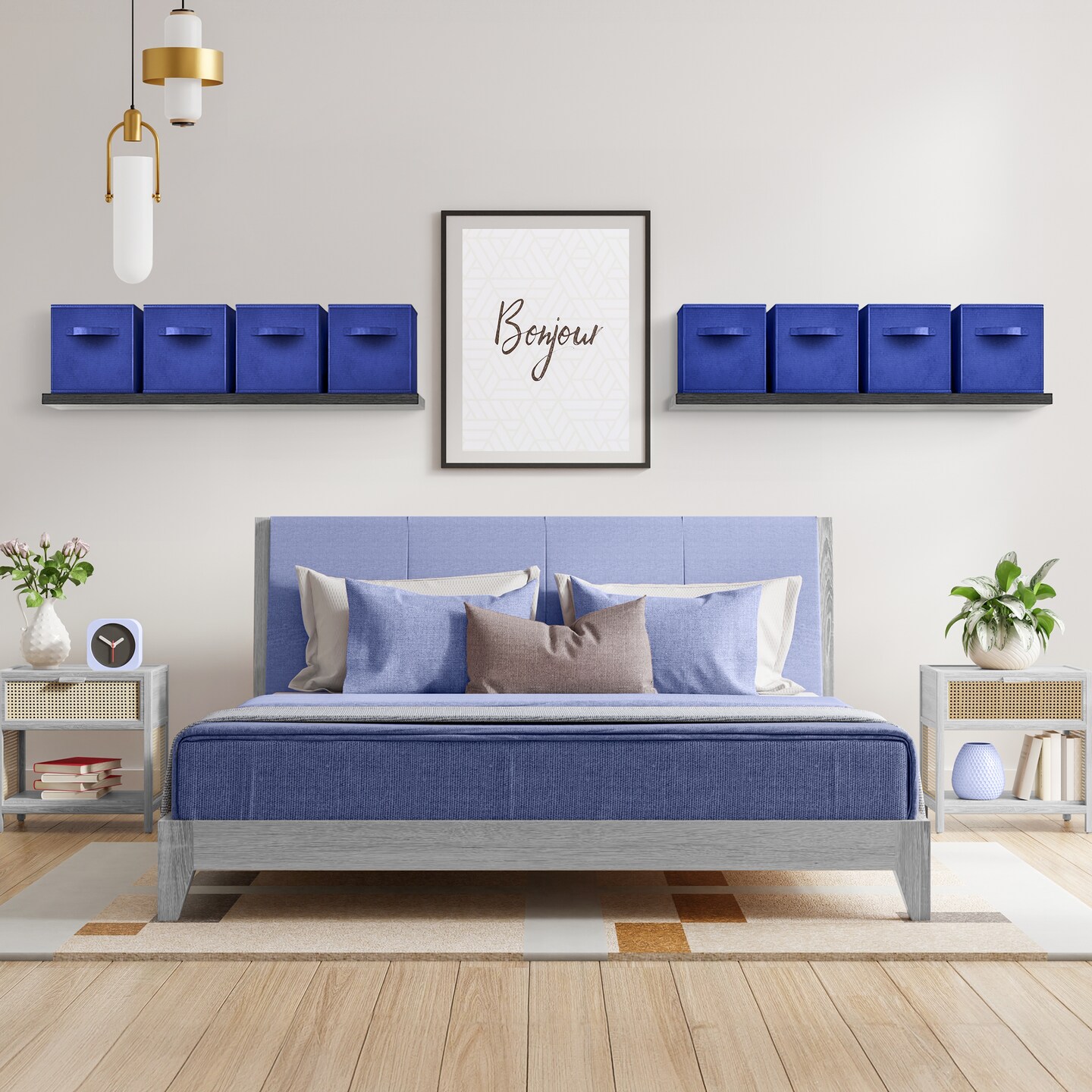 Sorbus 8 Pack 11 Inch Foldable Storage Cubes with Handles- for Organizing Home, Shelves, Nursery, Playroom, Closet and More