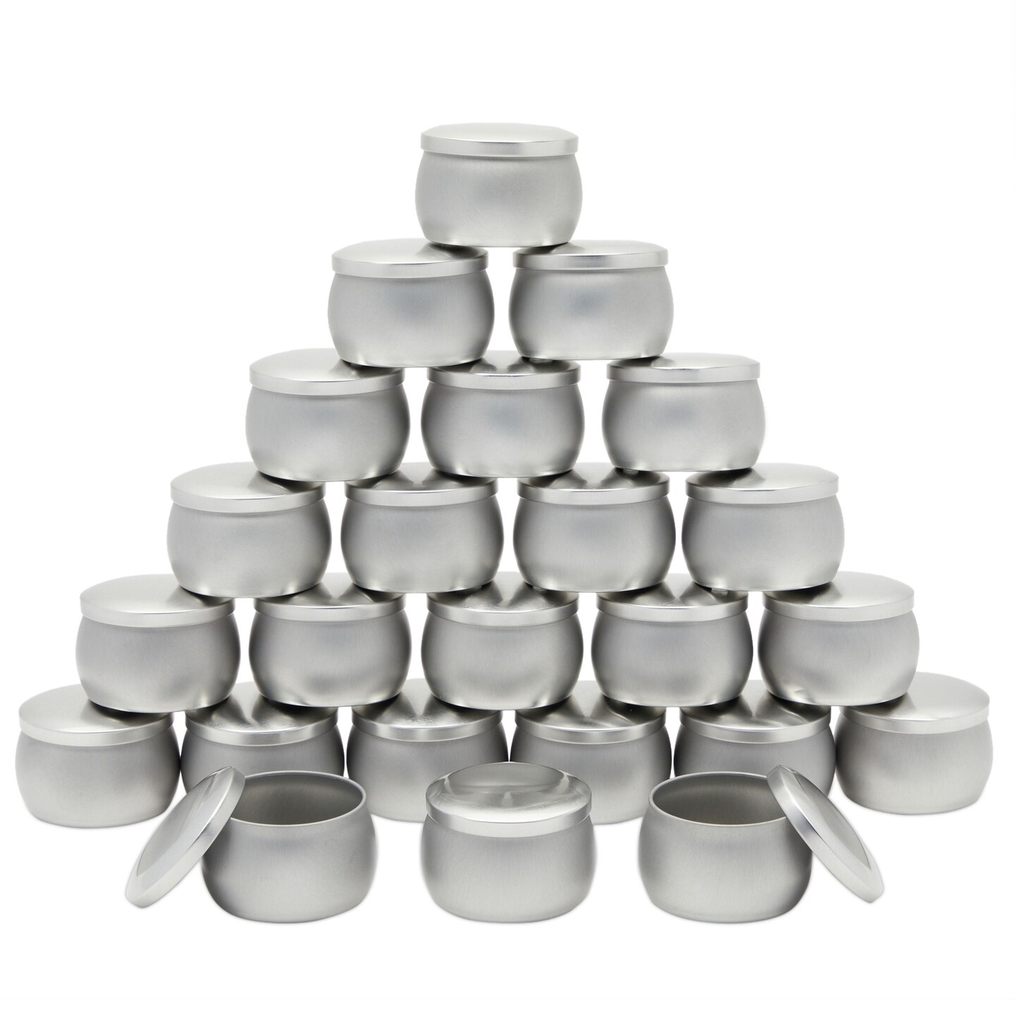 24 Pack Small 4 oz Candle Tins for Making Candles with Lids Round
