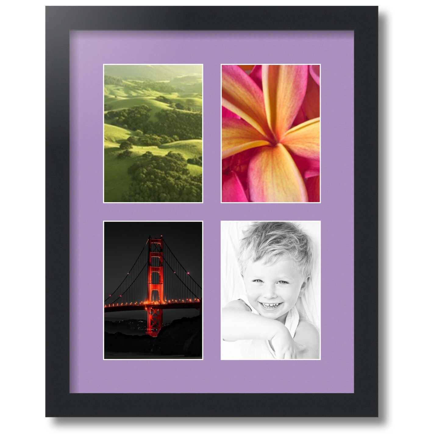 ArtToFrames Collage Photo Picture Frame with 4 - 5x7 inch Openings