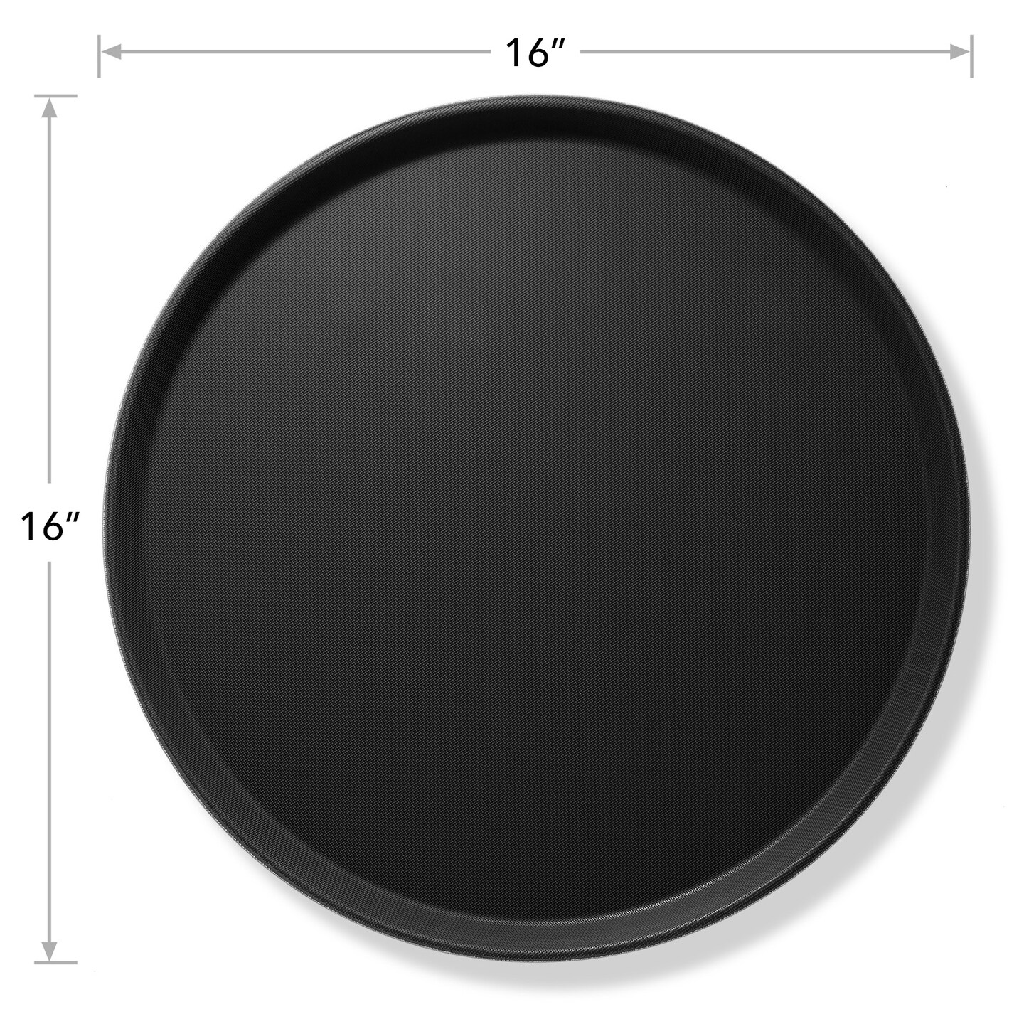 Jubilee (Set of 4) Round Restaurant Serving Trays - NSF Certified Non-Slip Food Service Tray