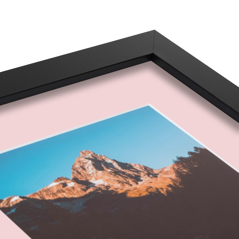 ArtToFrames Collage Photo Picture Frame with 4 - 4x6 inch Openings, Framed in Black with Over 62 Mat Color Options and Plexi Glass (CSM-3926-14)