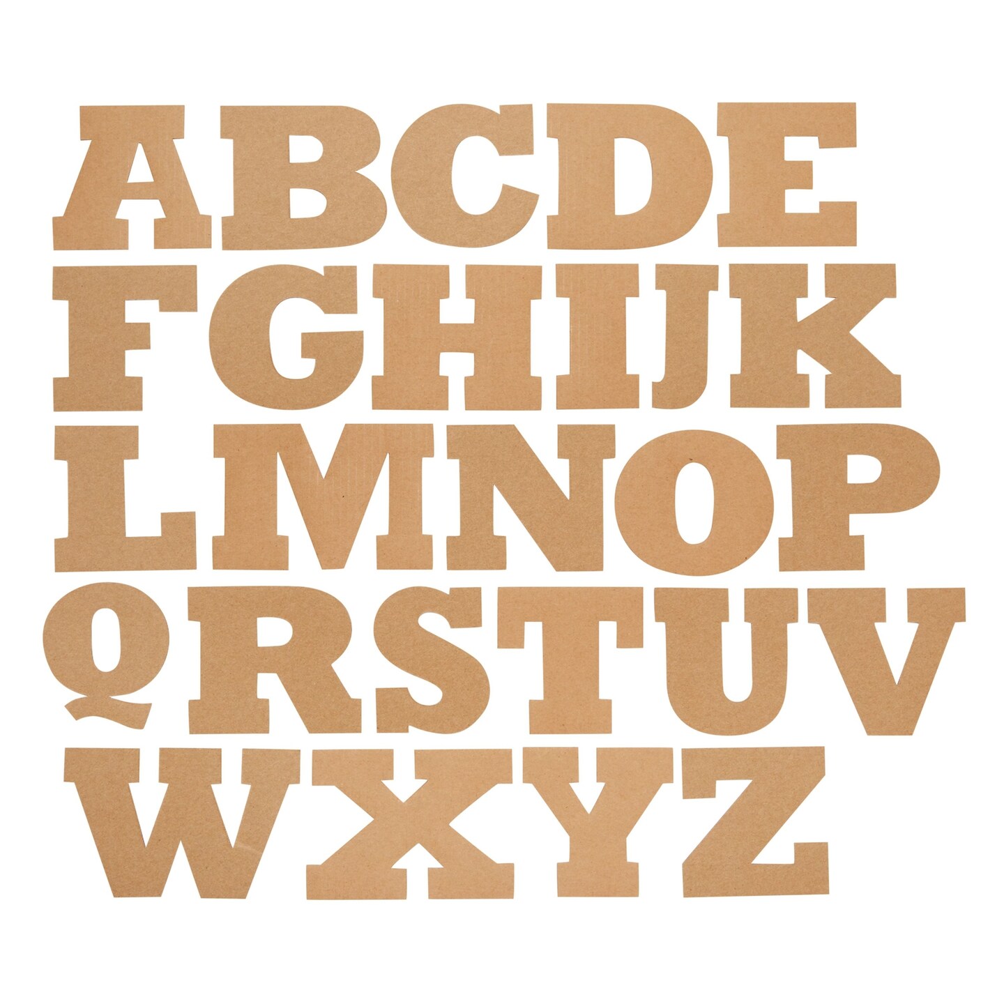 104 Piece Unfinished Cardboard Alphabet Letters for DIY Crafts, Classrooms Projects (3x3 In)