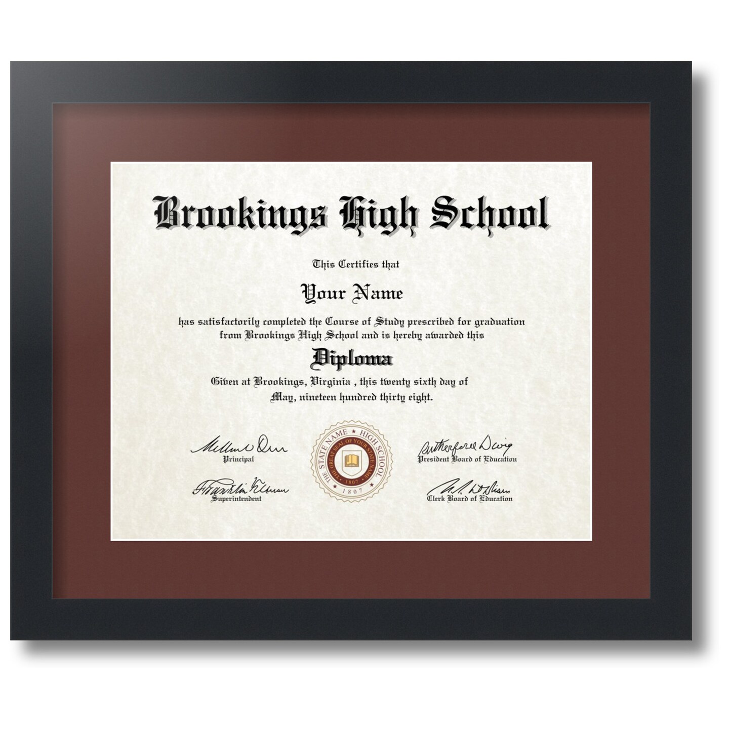 ArtToFrames Collage Photo Picture Frame with 1 - 11x14 inch Openings, Framed in Black with Over 62 Mat Color Options and Regular Glass (CSM-3926-726)