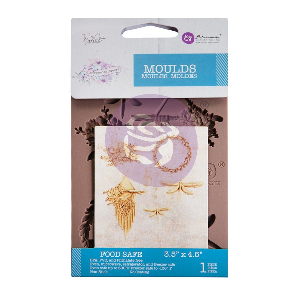 Prima Marketing Decor Mould 3.5&#x22;X4.5&#x22;X8mm-Aquarelle Dreams