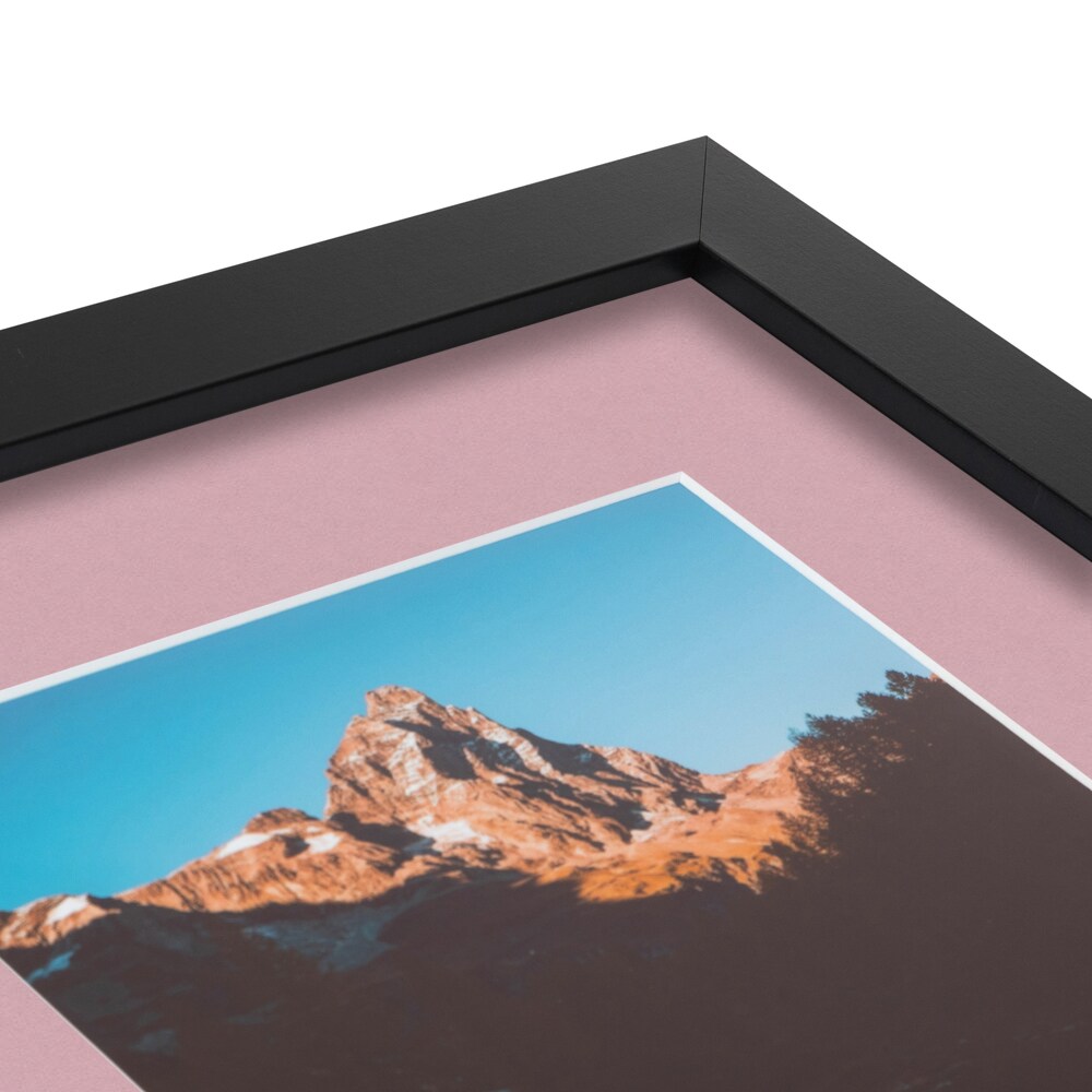 ArtToFrames Collage Photo Picture Frame with 3 - 5x5 inch Openings, Framed in Black with Over 62 Mat Color Options and Regular Glass (CSM-3926-95)