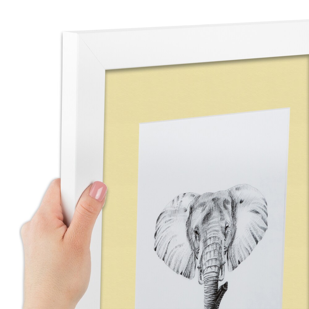 ArtToFrames Collage Photo Picture Frame with 3 - 3.5x5 inch Openings, Framed in White with Over 62 Mat Color Options and Regular Glass (CSM-3966-29)