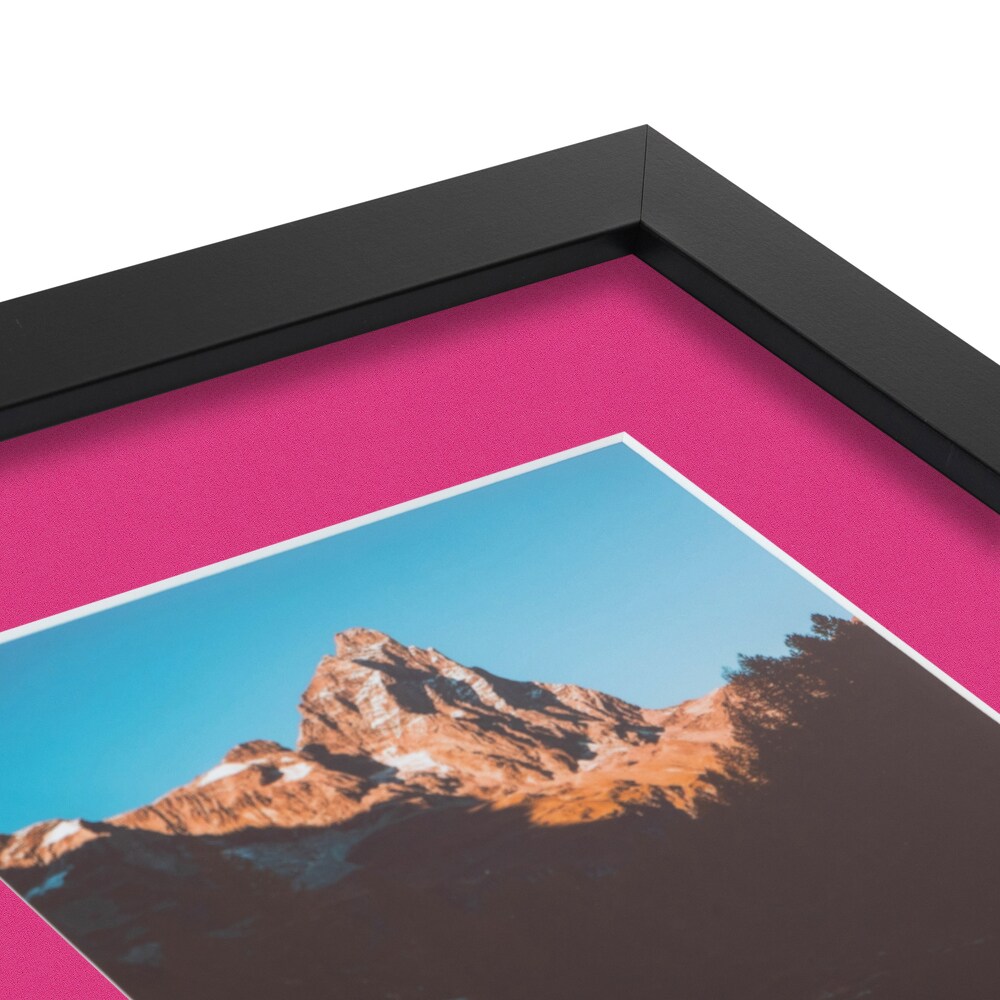 ArtToFrames Collage Photo Picture Frame with 1 - 11x14 inch Openings, Framed in Black with Over 62 Mat Color Options and Regular Glass (CSM-3926-726)