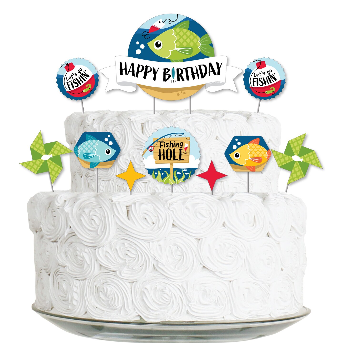 Fishing Themed Smash Cake - CakeCentral.com