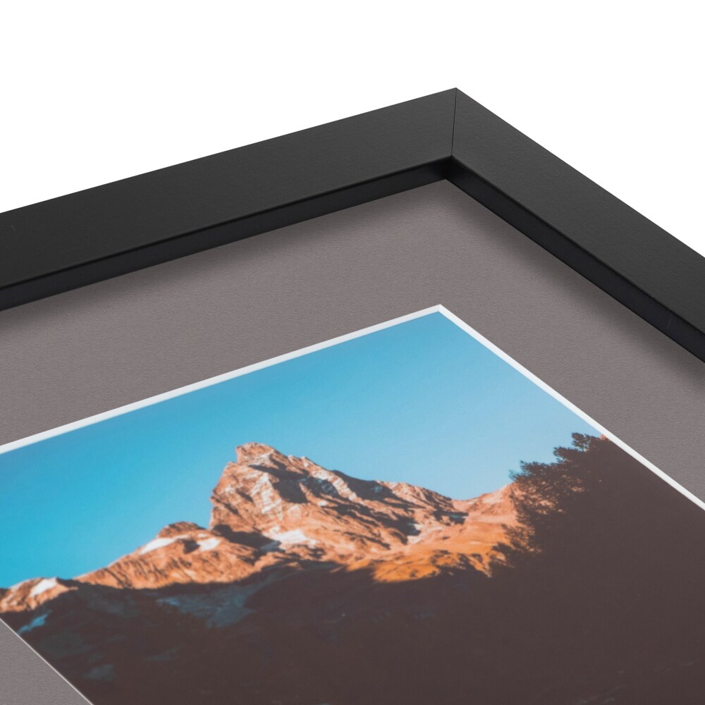 ArtToFrames Collage Photo Picture Frame with 5 - 5x7 inch Openings, Framed in Black with Over 62 Mat Color Options and Plexi Glass (CSM-3926-152)