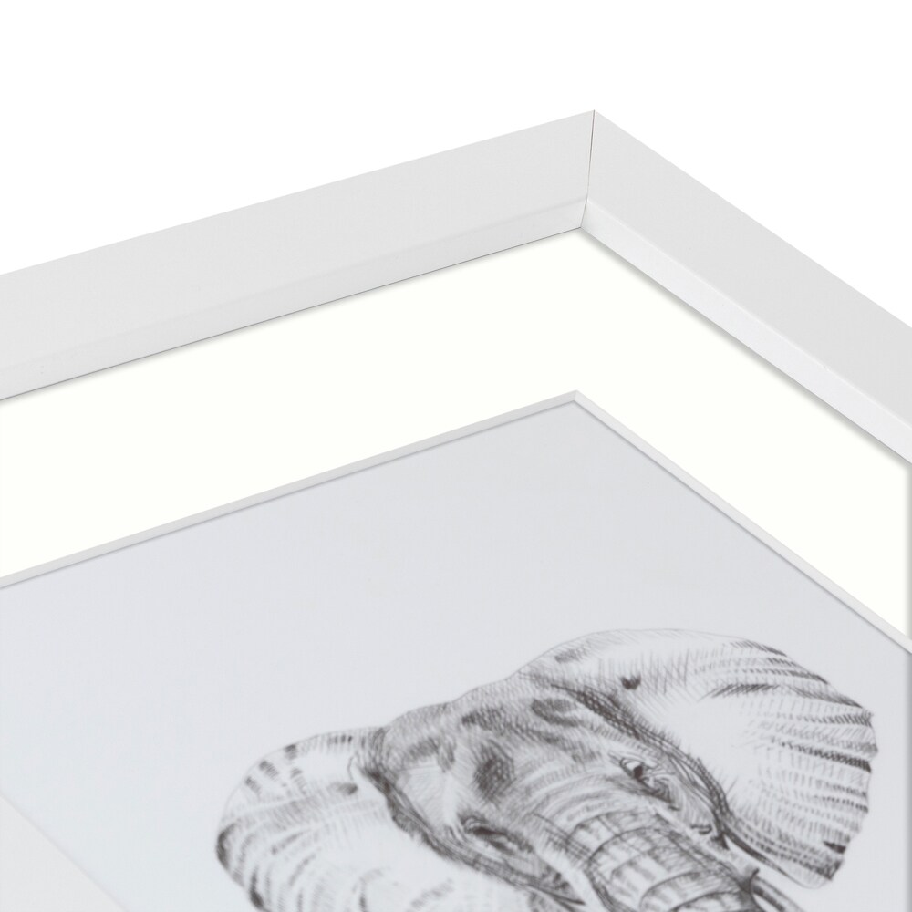 ArtToFrames Collage Photo Picture Frame with 4 - 5x7 inch Openings, Framed  in White with Over 62 Mat Color Options and Regular Glass (CSM-3966-2153)