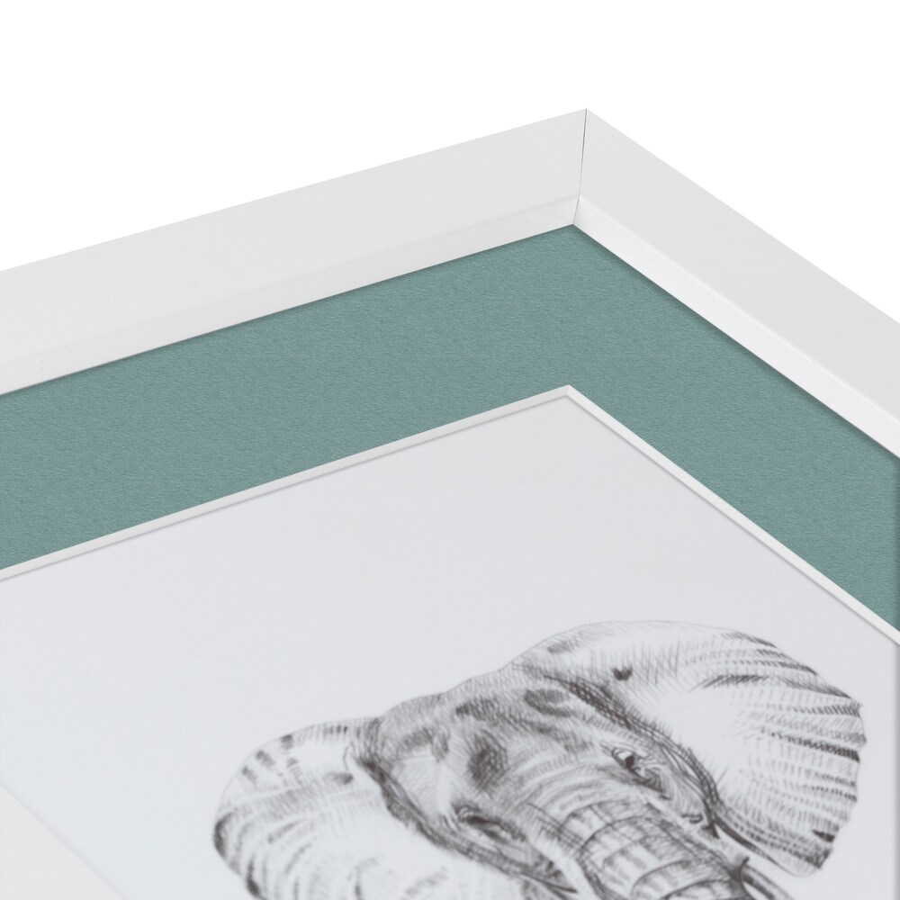 ArtToFrames Collage Photo Picture Frame with 3 - 3.5x5 inch Openings, Framed in White with Over 62 Mat Color Options and Regular Glass (CSM-3966-29)