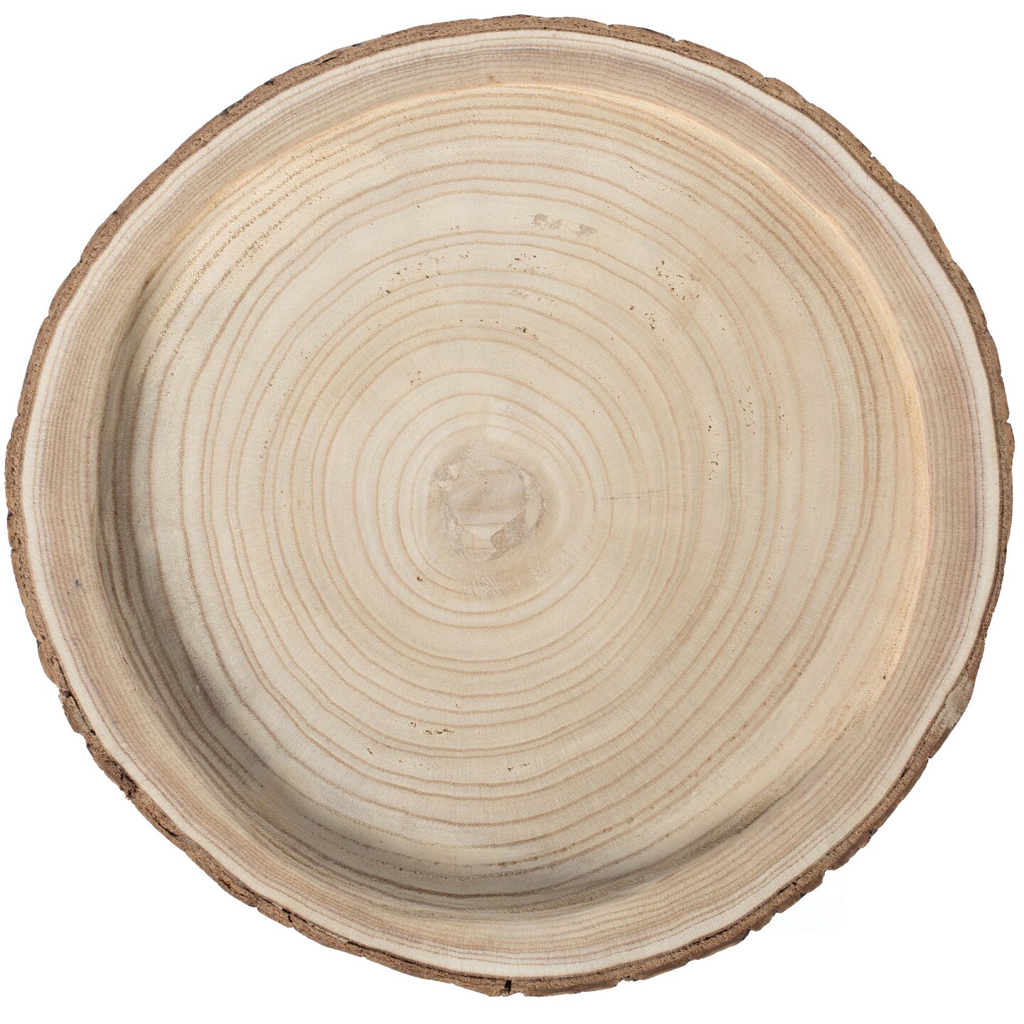 Wood Tree Bark Indented Display Tray Serving Plate Platter Charger